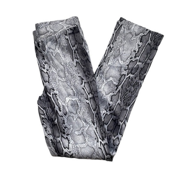 Isis Pants - ISIS | Black & White Snakeskin Print Stretch Pants